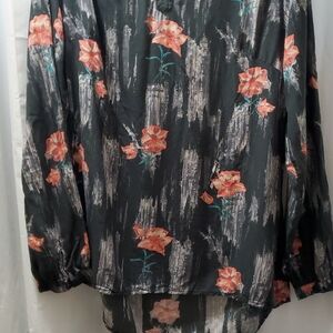 Torrid Black Lace Floral Top